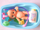 宝宝洗澡必备玩具，洗澡娃娃套装